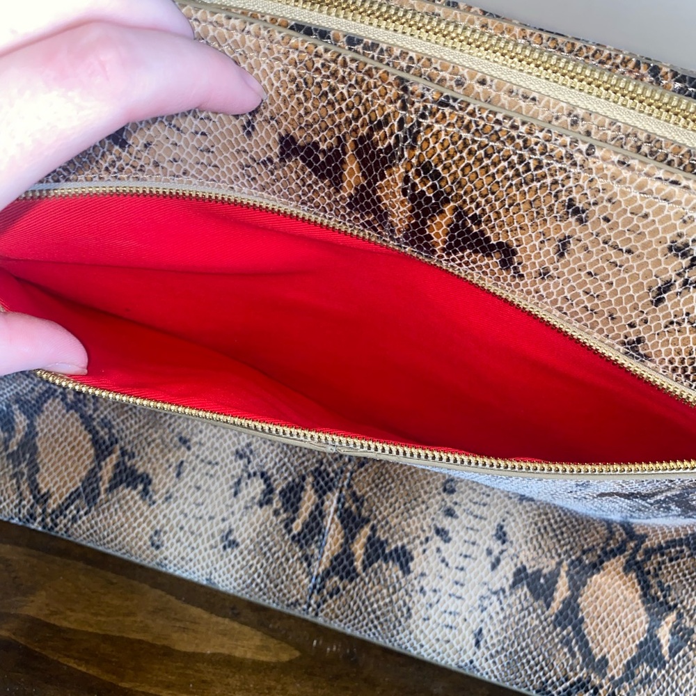 Hobo The Original Snake Skin Leather Shoulder Tote Purse NWT - Picture 5 of 11